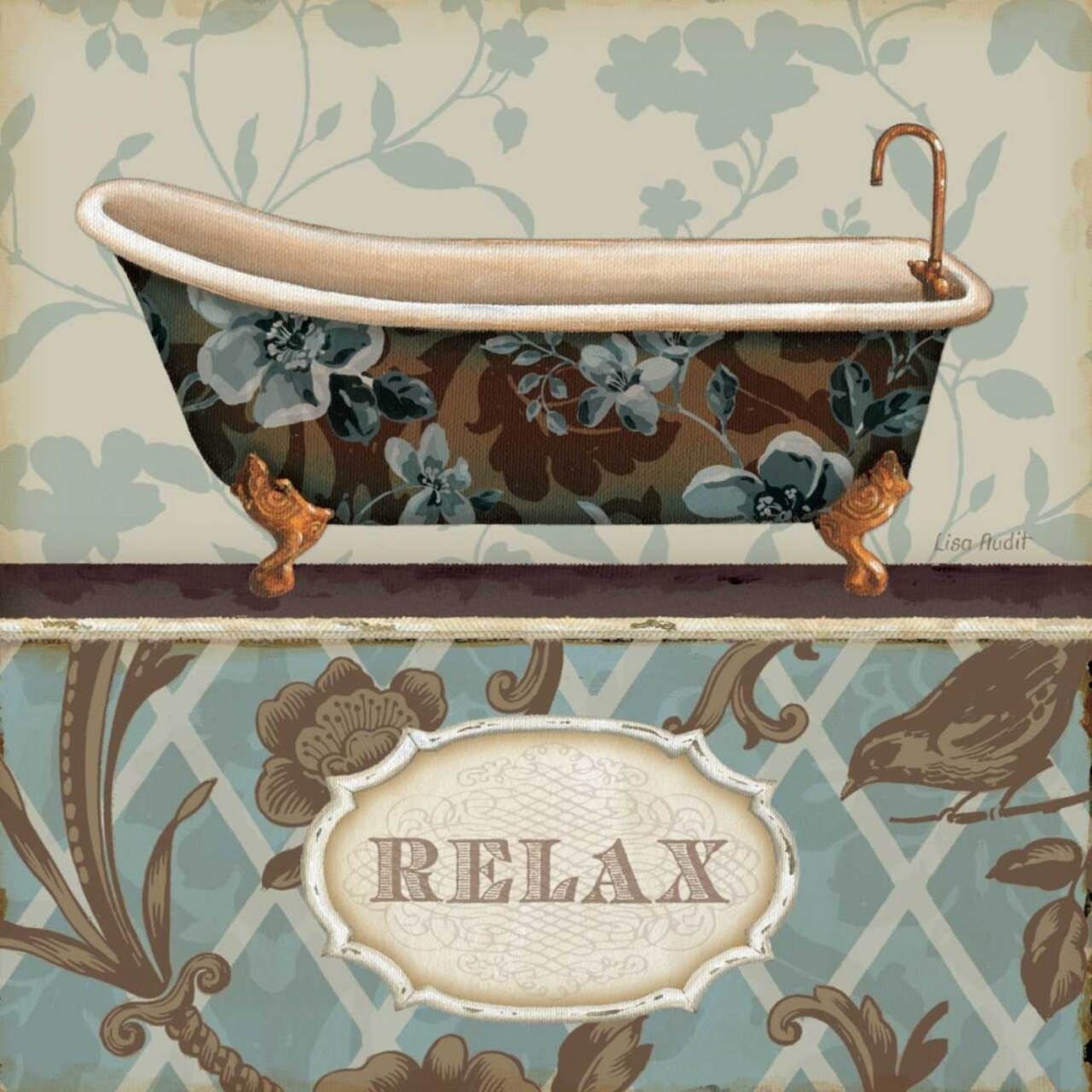 Bathroom Bliss I Poster Print by Lisa Audit - Item # VARPDX1569